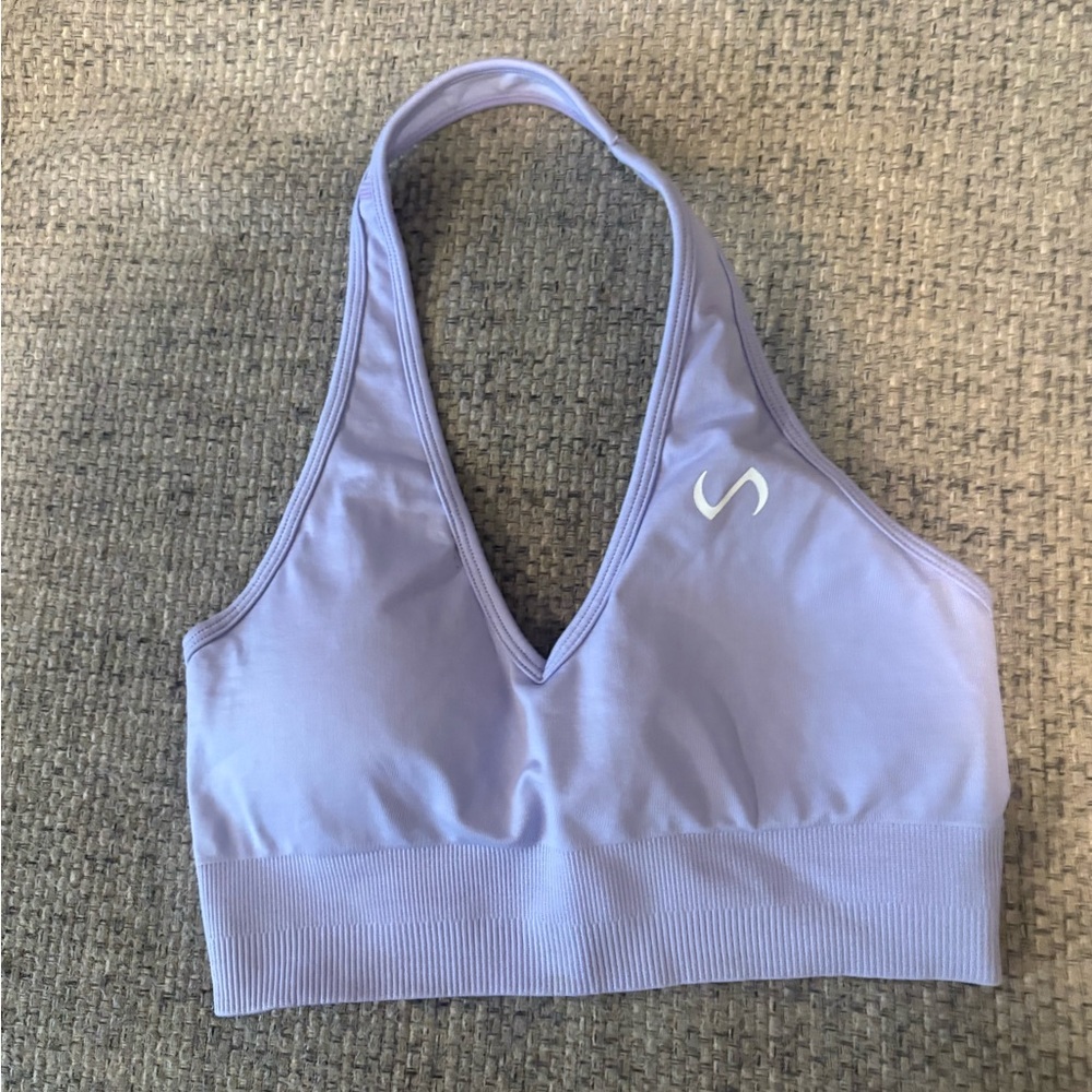 Stylish Lavender Halter Sports Bra